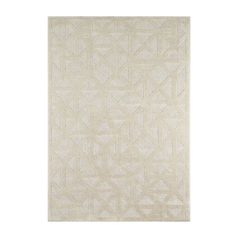 Tapis salon crème à motif géométrique - 160x230 cm