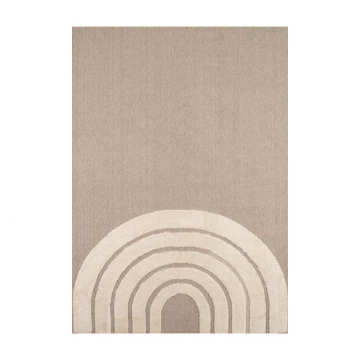 Tapis MALO beige motif arc en ciel 80x150 cm