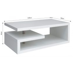 Table basse GLIMP blanc 120cm