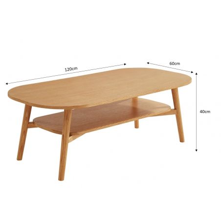 Table basse MARCEL placage bois de chêne