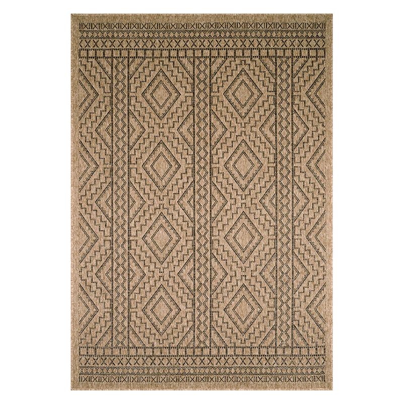 Tapis d'extérieur CAPRI marron aspect jute 200x290cm 