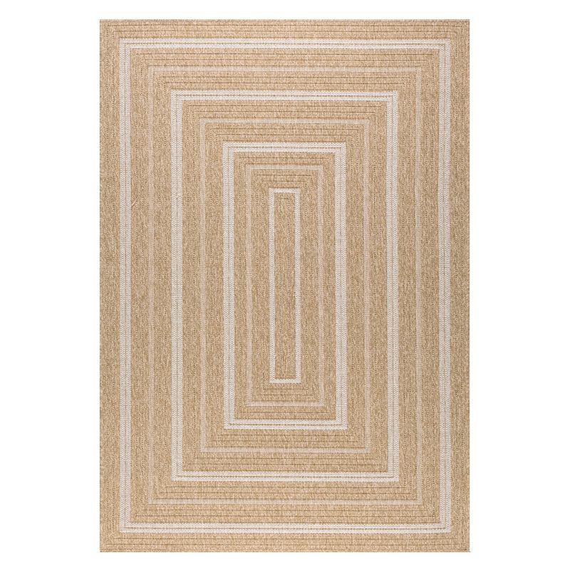 Tapis d'extérieur MENORCA marron et blanc aspect jute 160x230cm