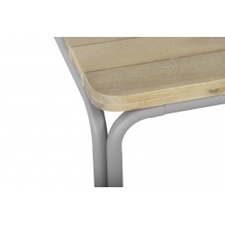 Ensemble table ASTI en bois d'acacia FSC 160 cm et 4 chaises de jardin