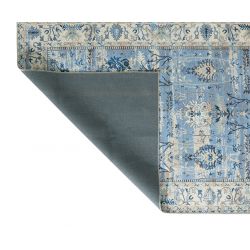 Tapis ERA bleu motif floral 120x170 cm