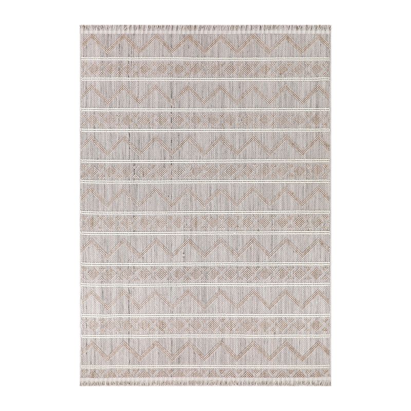 Tapis KUTA beige motif géométrique 80x150 cm