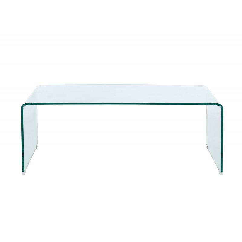 Table basse GINZA verre trempé transparent 120cm