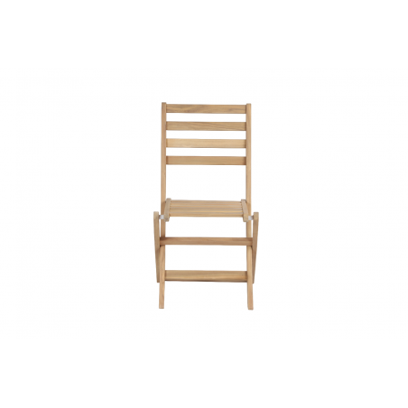 Ensemble table et chaises MOLA 8 places extensible 160/220 cm en bois d'acacia FSC blanchi