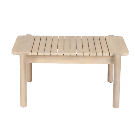 Table basse SAMOA 90 cm en bois d'acacia blanchi 100% FSC
