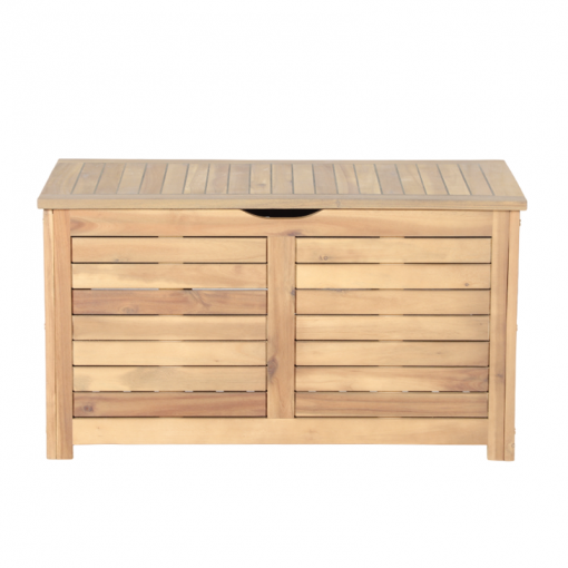 Coffre de jardin TERA en bois d'acacia blanchi 100% FSC 90x45x50 cm