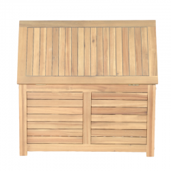 Coffre de jardin TERA en bois d'acacia blanchi 100% FSC 90x45x50 cm