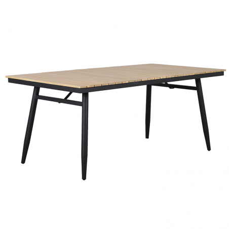 Ensemble table ALBA en bois d'acacia FSC 180 cm et 6 chaises