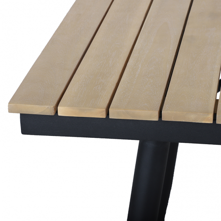 Ensemble table ALBA en bois d'acacia FSC 180 cm et 6 chaises