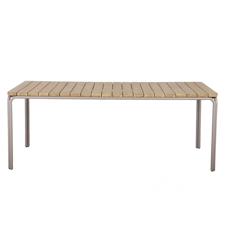 Ensemble table ASTI en bois d'acacia FSC 200 cm et 6 chaises