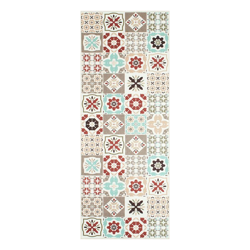 Tapis de cuisine YARA multi couleurs motif carreaux de ciment 70x180cm