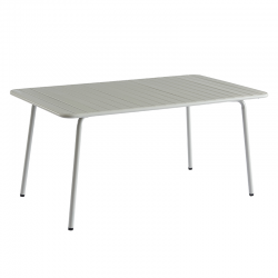 Ensemble PANTONE table 160 cm et 4 chaises de jardin gris glacier