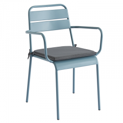 Ensemble PANTONE table 160 cm et 4 chaises de jardin bleu givré