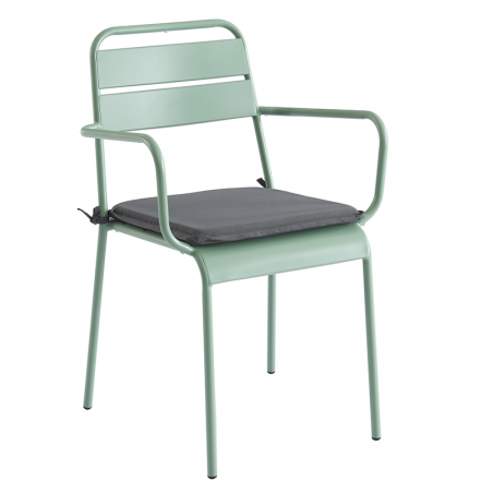 Ensemble PANTONE table 160 cm et 4 chaises de jardin vert menthe