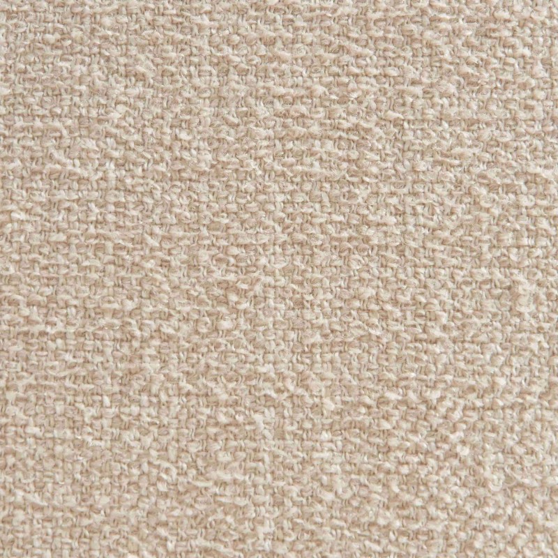 Lot de 2 chaises CIARA bouclette beige et pieds métal noir