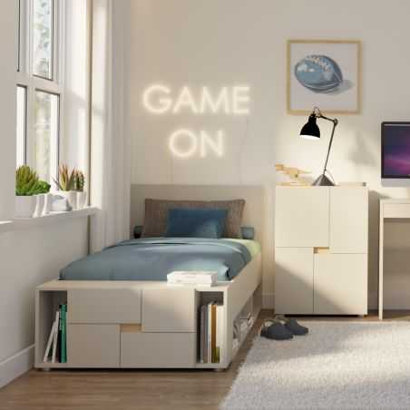 Bibliothèque enfant INGA cachemire 92x40cm