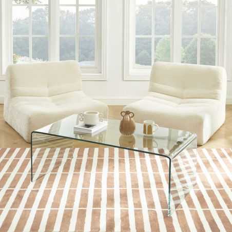 Table basse GINZA verre trempé transparent