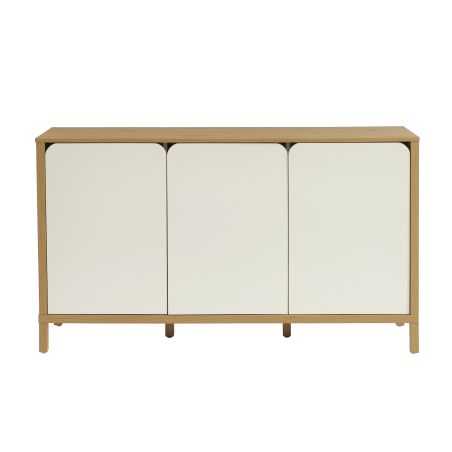 Buffet KILDA blanc effet chêne