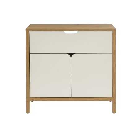 Meuble sous lavabo KILDA blanc effet chêne 