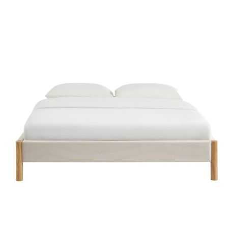 Lit BOWI tissu kaki 160200 sommier inclus