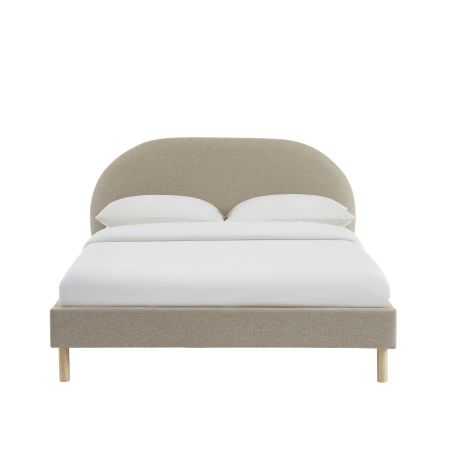 Lit NEBULA tissu grège 140190 sommier inclus