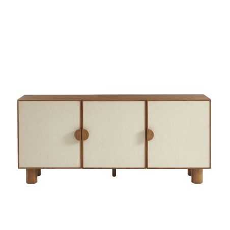 Buffet GASTON 3 portes placage frêne cannage 170cm