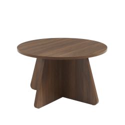 Table basse ronde RUBA effet noyer