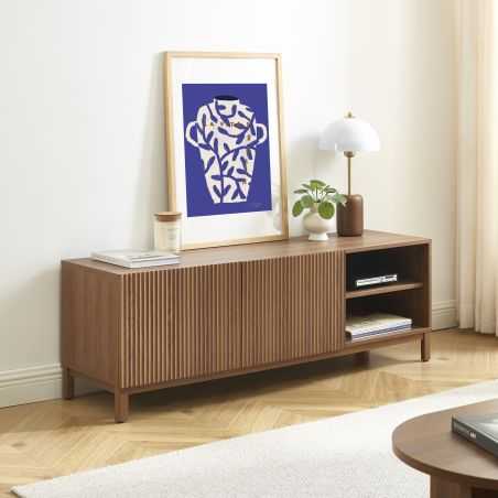 Meuble TV ORCA effet noyer 140 cm