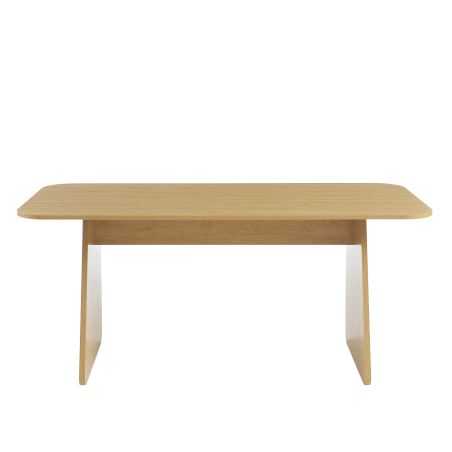 Table à manger LANGO rectangulaire effet chêne 180 cm