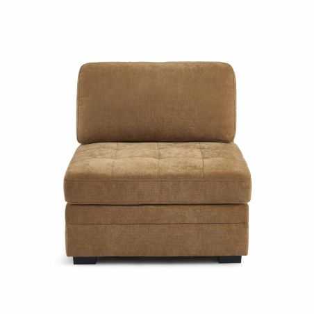 Chauffeuse BILLIE 1 place tissu chenille écureuil