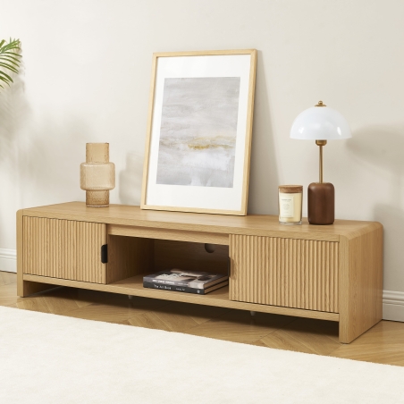 Meuble TV UTICA effet chêne 160cm