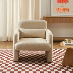 Fauteuil OMA tissu beige