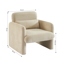 Fauteuil OMA tissu beige