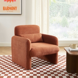 Fauteuil OMA tissu brique