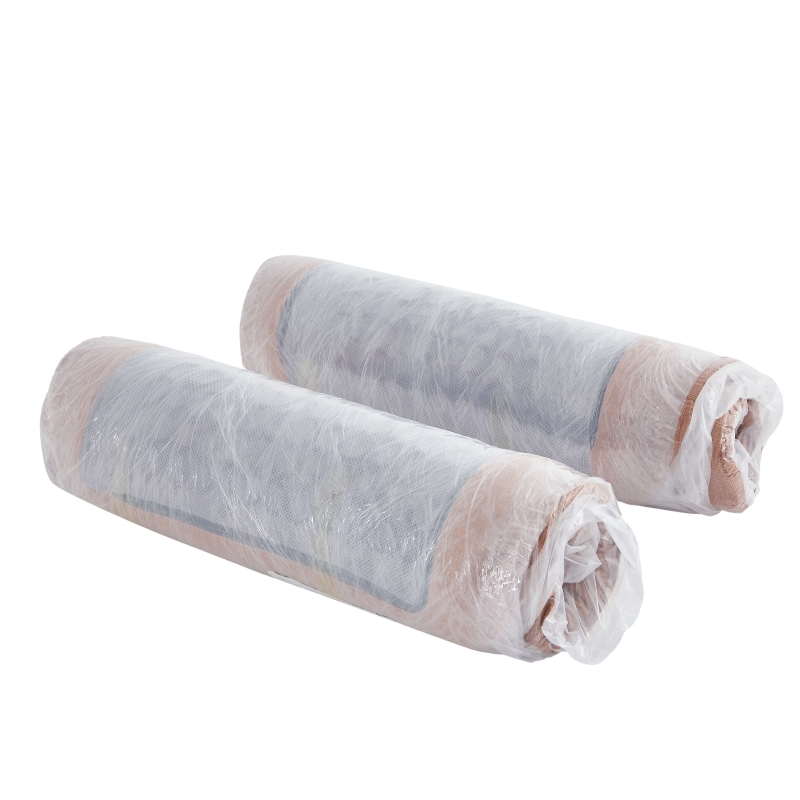 Canapé d'angle droit compressé AUREA 4 places tissu beige