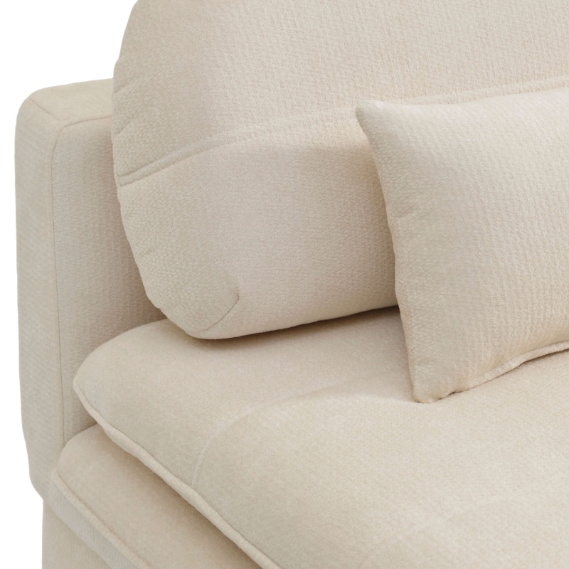 Banquette convertible CILA 3 places tissu beige