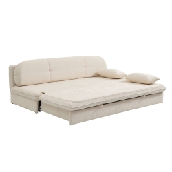 Banquette convertible CILA 3 places tissu beige