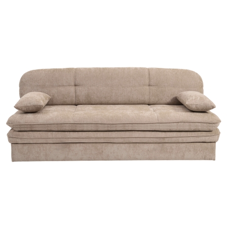 Banquette convertible CILA 3 places tissu marron