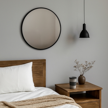 Miroir murale ADI diamètre 50cm avec contour or