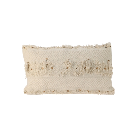 Coussin rectangulaire DOV 30x60cm en coton beige