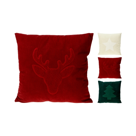 Lot de 3 coussins NEGE 45x45cm avec motif de noël