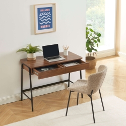 Bureau ESRA effet noyer et noir 100cm