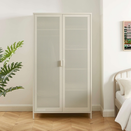 Armoire PANTONE métal beige sable 2 portes