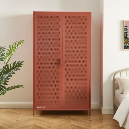 Armoire PANTONE métal terracotta 2 portes