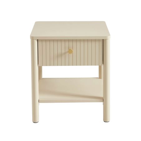 Table de chevet CLEO laqué beige