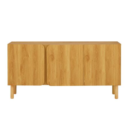 Buffet BRAGA effet chêne 3 portes 150cm