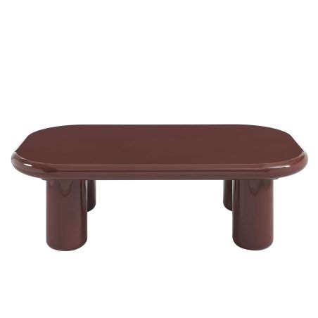 Table basse MOXY finition laquée brillante bordeaux 120cm